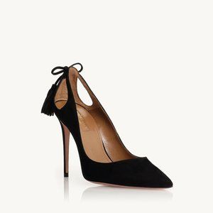 Aquazzura Forever Marilyn 105 Black Suede